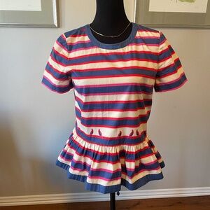 Blue/Red/Pink striped summer top by Marc by Marc Jacobs, size 2